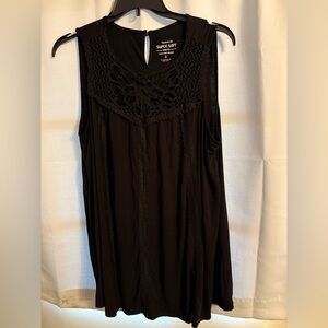 Torrid Black Lace Accent Tank Top